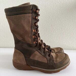 Chaco Lodge Waterproof Tall Boots Womens Brown Leather Suede Size 7